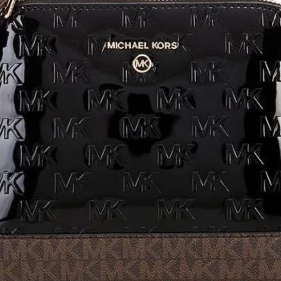 MICHAEL KORS Jet Set Dome Crossbody Leather Bag Black AUTHENTIC NWT-Minor Damage - Picture 9 of 16